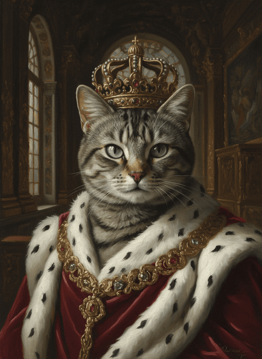 Tabby cat, Royal style